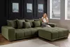 riess-ambiente XXL Sofa ELEGANCIA 285cm grün Cord Federkern Produktbild-Vorschau 4