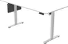 A white height-adjustable desk with gray legs and a black control panel. Náhled obrázku produktu