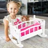 Kinderplay Puppenwiege 2-in-1 mit Bettwäsche – Schaukelbett Produktbild-Vorschau 2