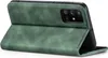 A green flip cover for a smartphone is shown in an open position, revealing the phone's camera module. Produktbild-Vorschau