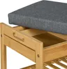 Relaxdays Schuhbank, Polsterbank mit Schuhablage, 2 Ebenen, Produktbild-Vorschau 5