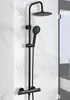 sanicomfort Duschsystem Schwarz mit Thermostat | Produktbild-Vorschau 1