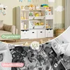 HOMMPA Holz Kinder Bücherregal Kinderregal mit 4 Boxen und Produktbild-Vorschau 5