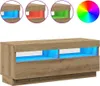 vidaXL TV-Schrank mit LED-Leuchten Artisan-Eiche 100x35x40 Produktbild-Vorschau 3