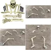 Skelett mit Spießen / Halloween Außen Deko (Totenkopf und Produktbild-Vorschau 1