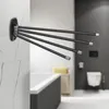 Držák na ručníky - černý - 4 ramena dlouhá 45 cm, otočná o Náhled obrázku produktu 4