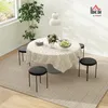 HOMCOM Set van 4 eetkamerstoelen, geschikt voor eetkamer, Productafbeelding-voorbeeld 2