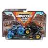 A toy monster truck 2-pack featuring Megalodon and Batman vehicles in their packaging. Voir les images du produit