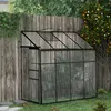 Outsunny Serre adossée, serre de jardin polycarbonate, avec Voir les images du produit 2