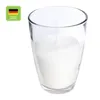 A clear glass candle holder filled with white sand and a wick, with a "Made in Germany" logo in the top left corner. Produktbild-Vorschau