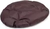 A brown, oval-shaped dog bed or cushion is shown against a white background. Produktbild-Vorschau