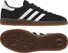 A pair of black Adidas sneakers shown from the side and from the sole. Anteprima dell’immagine prodotto