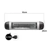 A product shot of an infrared heater with dimensions and weight indicated. Náhľad obrázku produktu