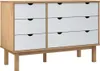 vidaXL Zásuvková skříň OTTA hnědá a bílá 111x43x73,5 cm Náhled obrázku produktu 1