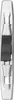 A close-up, top-down view of a black and silver metal clamp. Anteprima dell’immagine prodotto