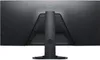 The back of a black computer monitor with a stand. Voir les images du produit