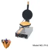 A professional product shot of a bubble waffle maker with a small inset image of bubble waffles filled with ice cream. Podgląd zdjęcia produktu