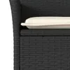vidaXL 5-tlg. Garten-Essgruppe mit Kissen Schwarz Poly Produktbild-Vorschau 5