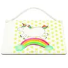 Mr. & Mrs. Panda Schild Einhorn Regenbogen DIN A4 - Weiß - Produktbild-Vorschau 3