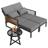 Merax Garten-Lounge-Set 2–4 Personen mit verstellbare Produktbild-Vorschau 15