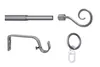 A set of curtain rod hardware components displayed against a white background. Produktbild-Vorschau