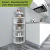 Coemo Eckregal Corner 120 aus Holz 4 Etagen Weiß Produktbild-Vorschau 4
