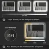 HOMCOM LED-Badezimmerspiegel, Anti-Beschlags-Pad, 3 Produktbild-Vorschau 4