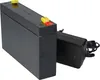 A black battery and a black charger are shown against a white background. Anteprima dell’immagine prodotto