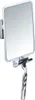 A chrome-finished mirror with a razor attached to its base, presented against a white background. Anteprima dell’immagine prodotto