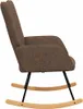 vidaXL Chaise à bascule Marron Tissu Voir les images du produit 4