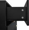 A close-up view of a black drawer and its internal mechanism, showing screws and drawer slides. Produktbild-Vorschau