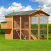 CADOCA® Hühnerstall 2stöckig 191x151x148cm Lauframpen Produktbild-Vorschau 6