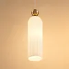 KOSILUM - Hängeleuchte, Metall und Glas - Messing und Weiß Produktbild-Vorschau 3