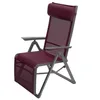 A single burgundy and graphite gray reclining garden chair is shown against a white background. Produktbild-Vorschau