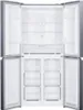 An open, empty refrigerator with multiple shelves and drawers. Produktbild-Vorschau