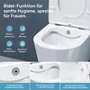 doporro Hänge-WC mit Bidet Funktion Weiß Wand-WC Toilette Produktbild-Vorschau 2