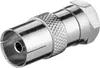 Goobay F-Adapter: F-Stecker > Koax-Buchse, Zink, 25.2 Produktbild-Vorschau 2
