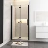 Duschspa 120x195cm Schwarz Nischentür Falttür Pendeltür Produktbild-Vorschau 1