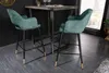 riess-ambiente Barhocker PARIS petrol gold Samt Produktbild-Vorschau 4
