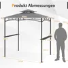 COSTWAY Grillpavillon 242x150cm, Gartenpavillon mit Produktbild-Vorschau 3