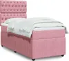 vidaXL Boxspringbett mit Matratze Rosa 90x200 cm Samt Produktbild-Vorschau 2