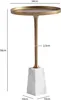 A product shot of a small side table with dimensions indicated. Podgląd zdjęcia produktu
