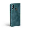 A teal flip cover phone case is shown against a white background. Produktbild-Vorschau