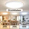 38W 40CM Led Deckenleuchte Weiß Dimmbar 3 Farbtemperaturen Produktbild-Vorschau 4