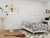 Panneau mural capitonné 70x40 PAG – éco-cuir blanc Voir les images du produit 4