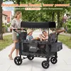 Sekey Faltbarer Bollerwagen mit Dach, Kinderwagen für 2-4 Produktbild-Vorschau 2