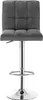 A dark gray bar stool with a chrome base and adjustable height. Náhľad obrázku produktu
