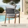 Chaise de jardin MANACOR au design corde - grège, Lot de 2 Voir les images du produit 4