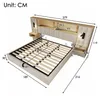 Polsterbett 180x200 mit Stauraum, Systembett Beige, LED & 2 Produktbild-Vorschau 2