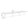 IDOHOME-TV-Lowboard SELIA 200 cm mit goldener Zierleiste Produktbild-Vorschau 6